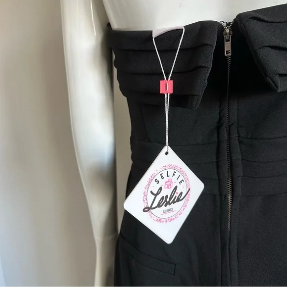 Selfie Leslie black jumpsuit new - Picture 3 of 12